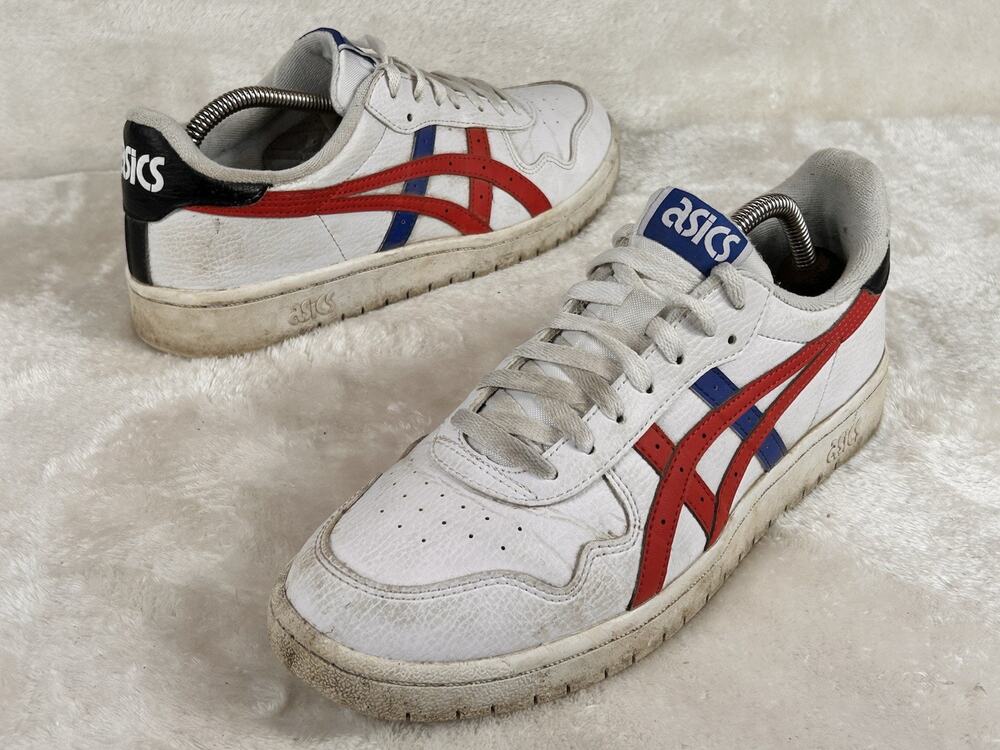 Asics Japan S Sneakers Mens 8 1201A173 Red White Blue Athletic Leather Shoes